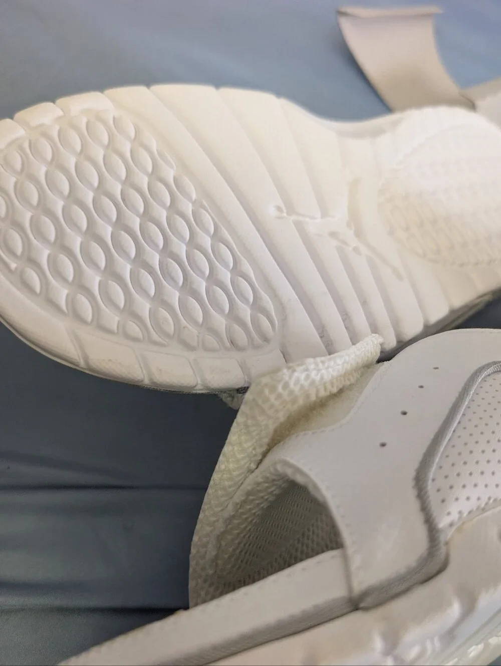 Jordan White and Metallic Hydro Slide Sandals